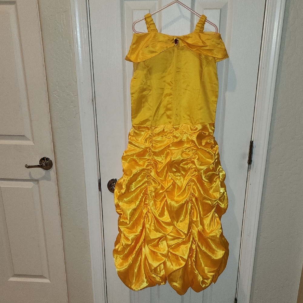 Yellow Ruched Strap Dress